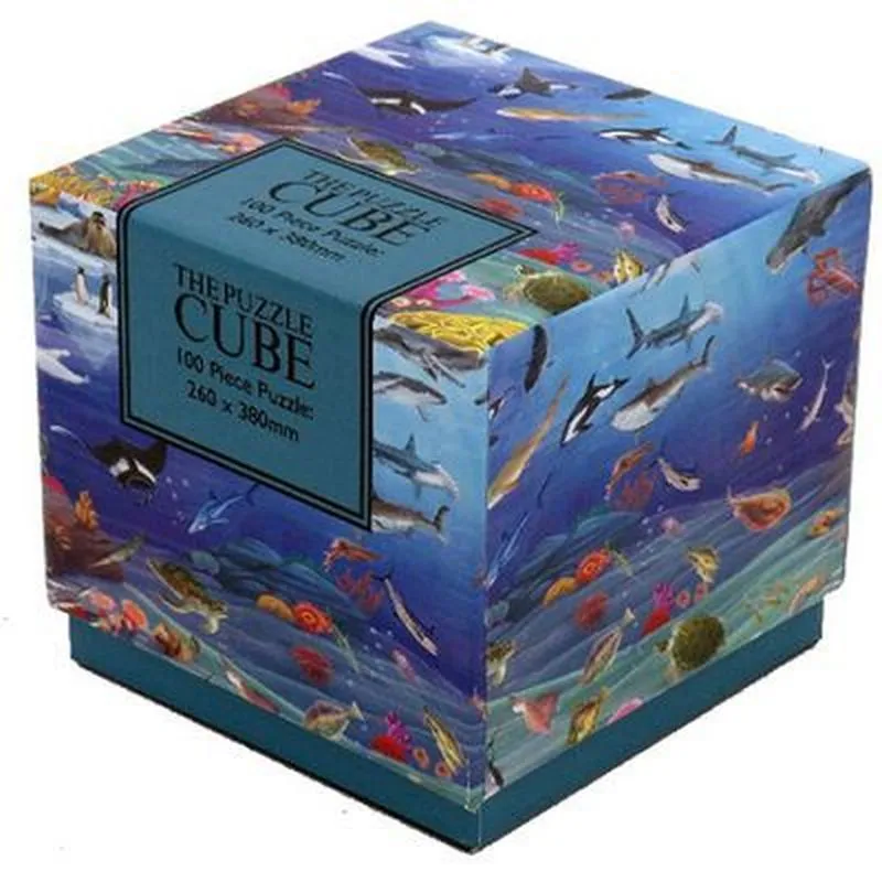 100 Piece Cube Jigsaw Puzzle Sealife