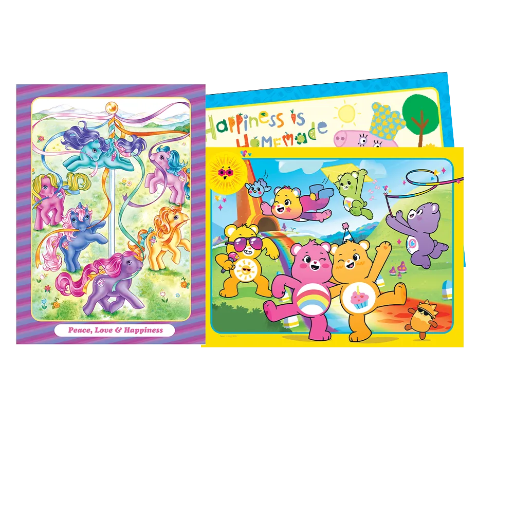 3 Pack Frame Tray Puzzles - Care Bears/My Little Pony/Peppa Pig Assorted Styles