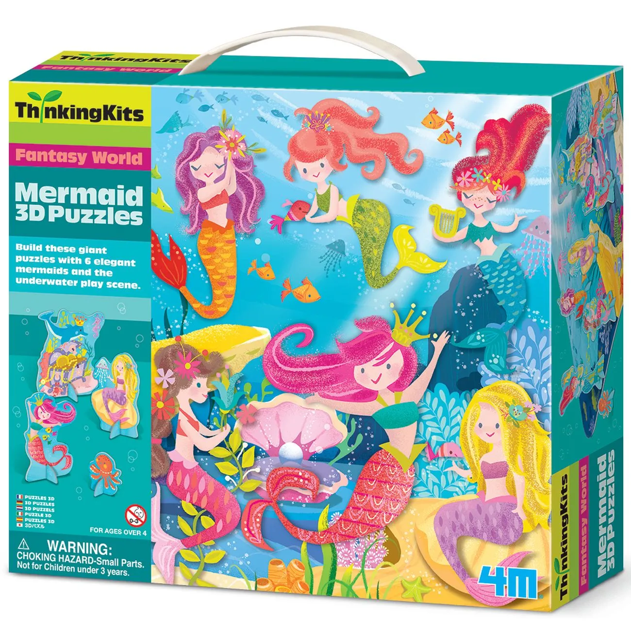 4M Thinking Kits Fantasy World Mermaid 3D Puzzles