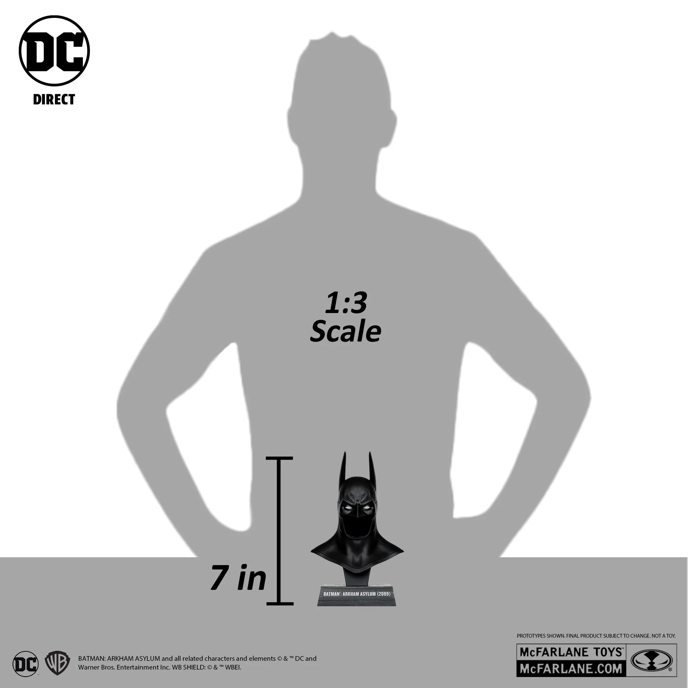 Batman Cowl (Arkham Asylum) DC Direct By Mcfarlane Toys