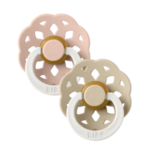 BIBS Boheme Pacifier Duo - NIGHT Blush   Vanilla