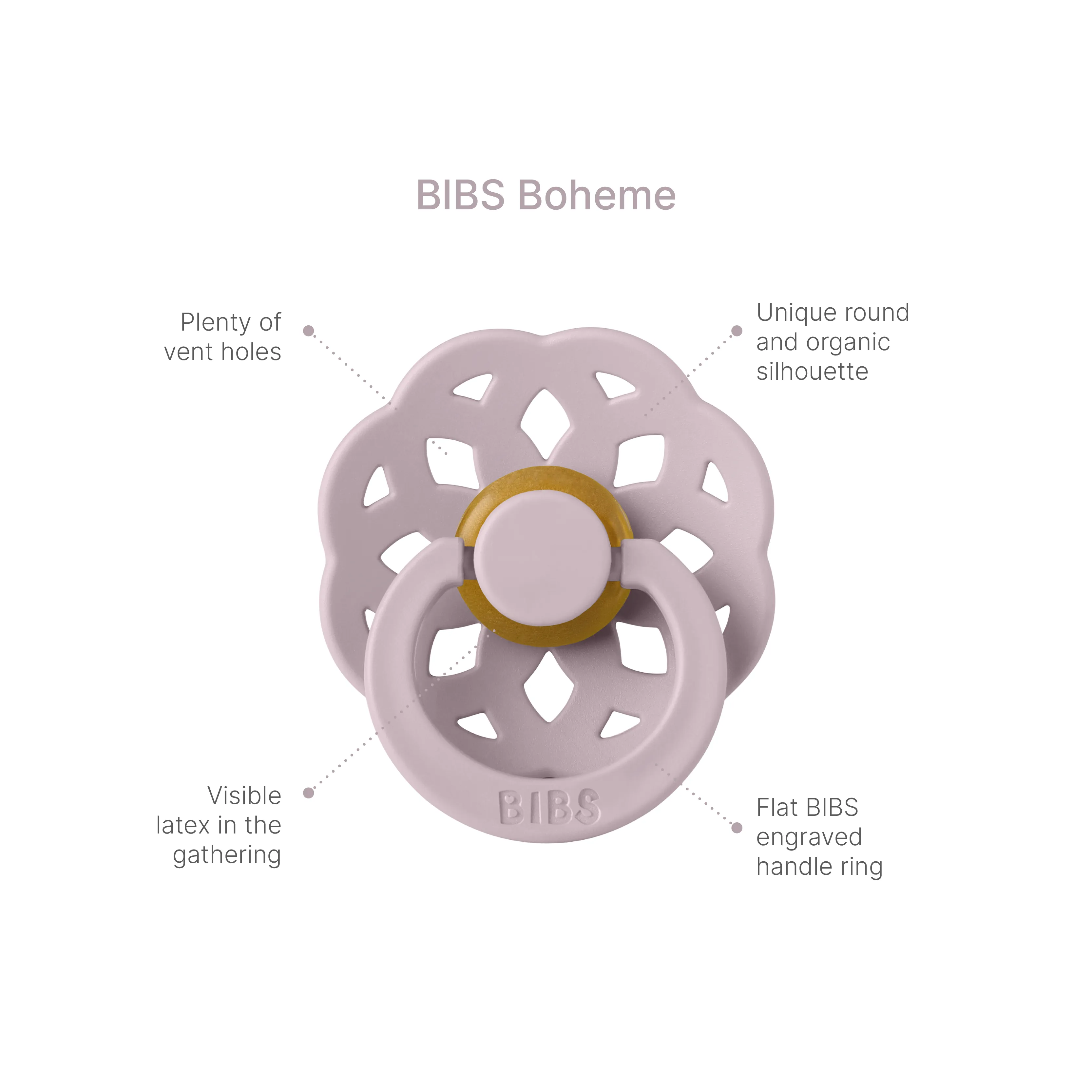 BIBS Boheme Pacifier Duo - NIGHT Sage  Cloud | Size 2