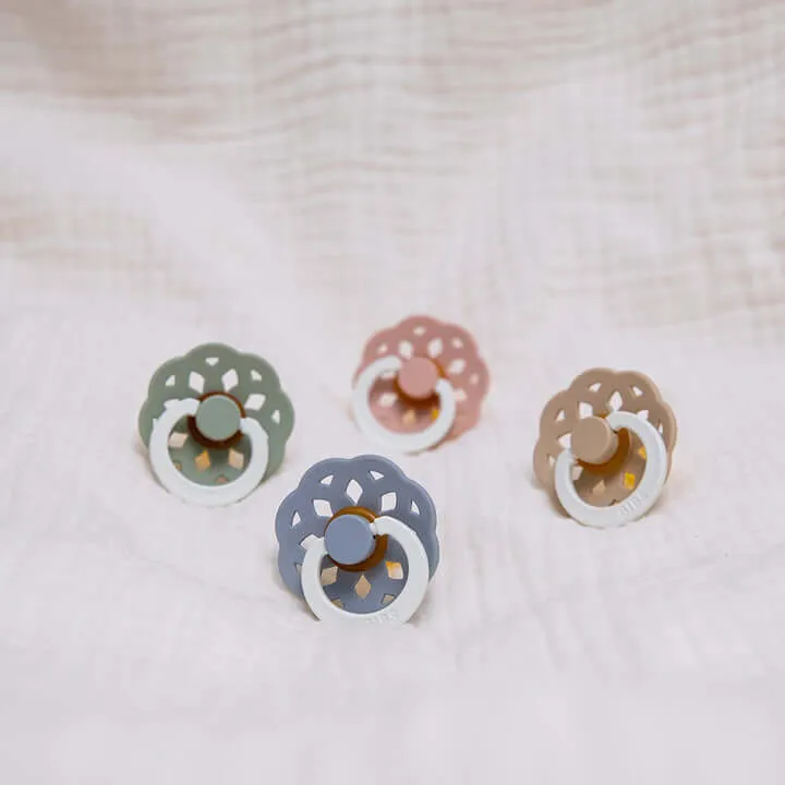 BIBS Boheme Pacifier Duo - NIGHT Sage  Cloud | Size 2