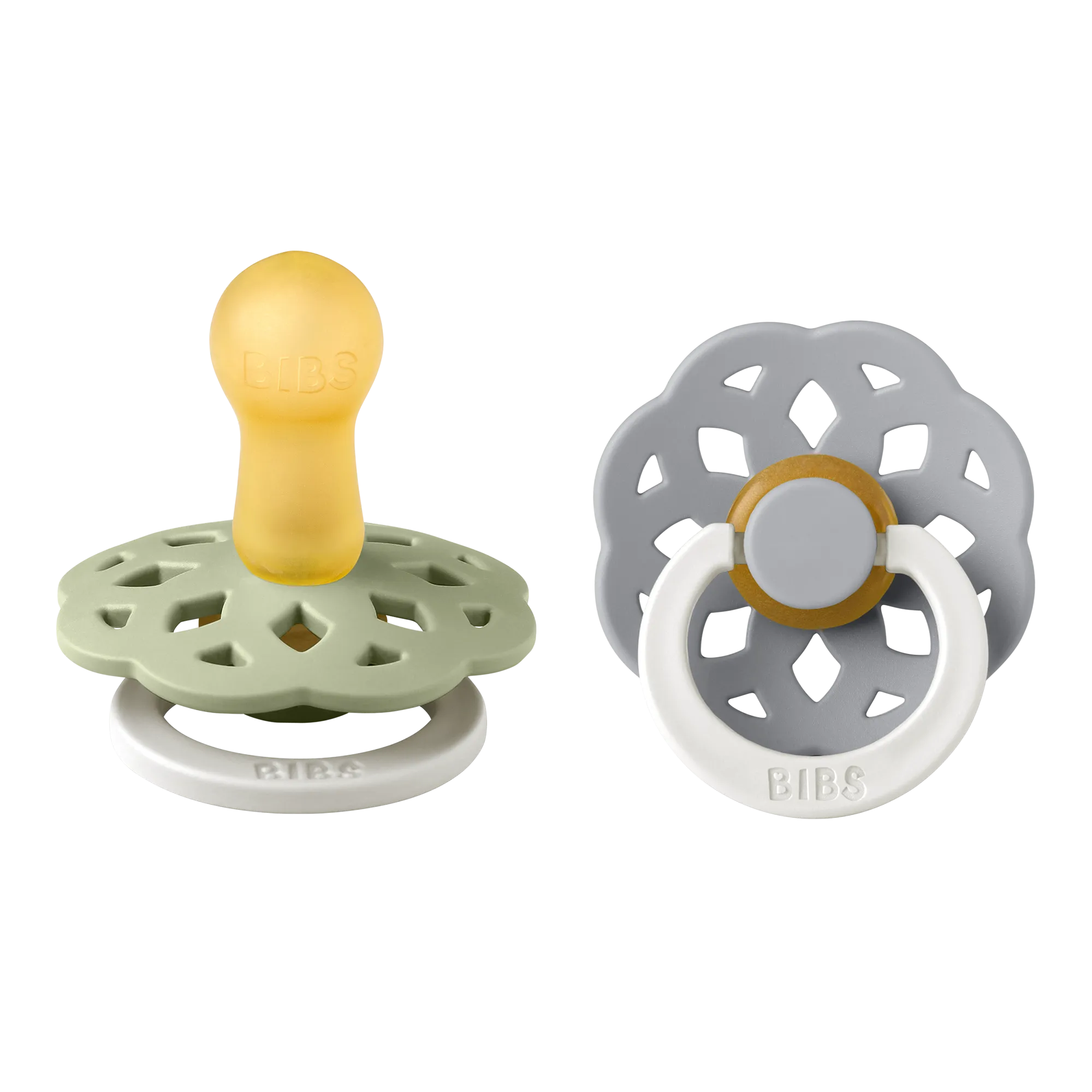 BIBS Boheme Pacifier Duo - NIGHT Sage  Cloud | Size 2