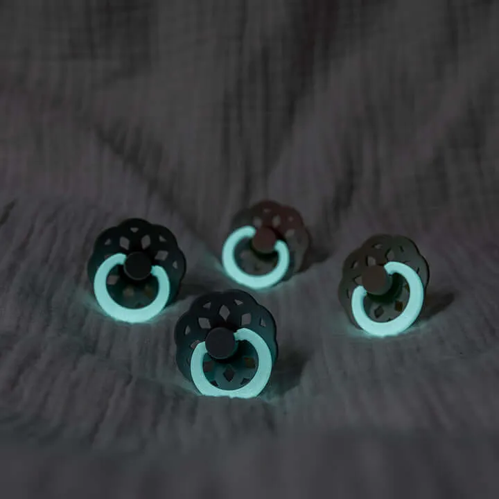 BIBS Boheme Pacifier Duo - NIGHT Sage  Cloud | Size 2