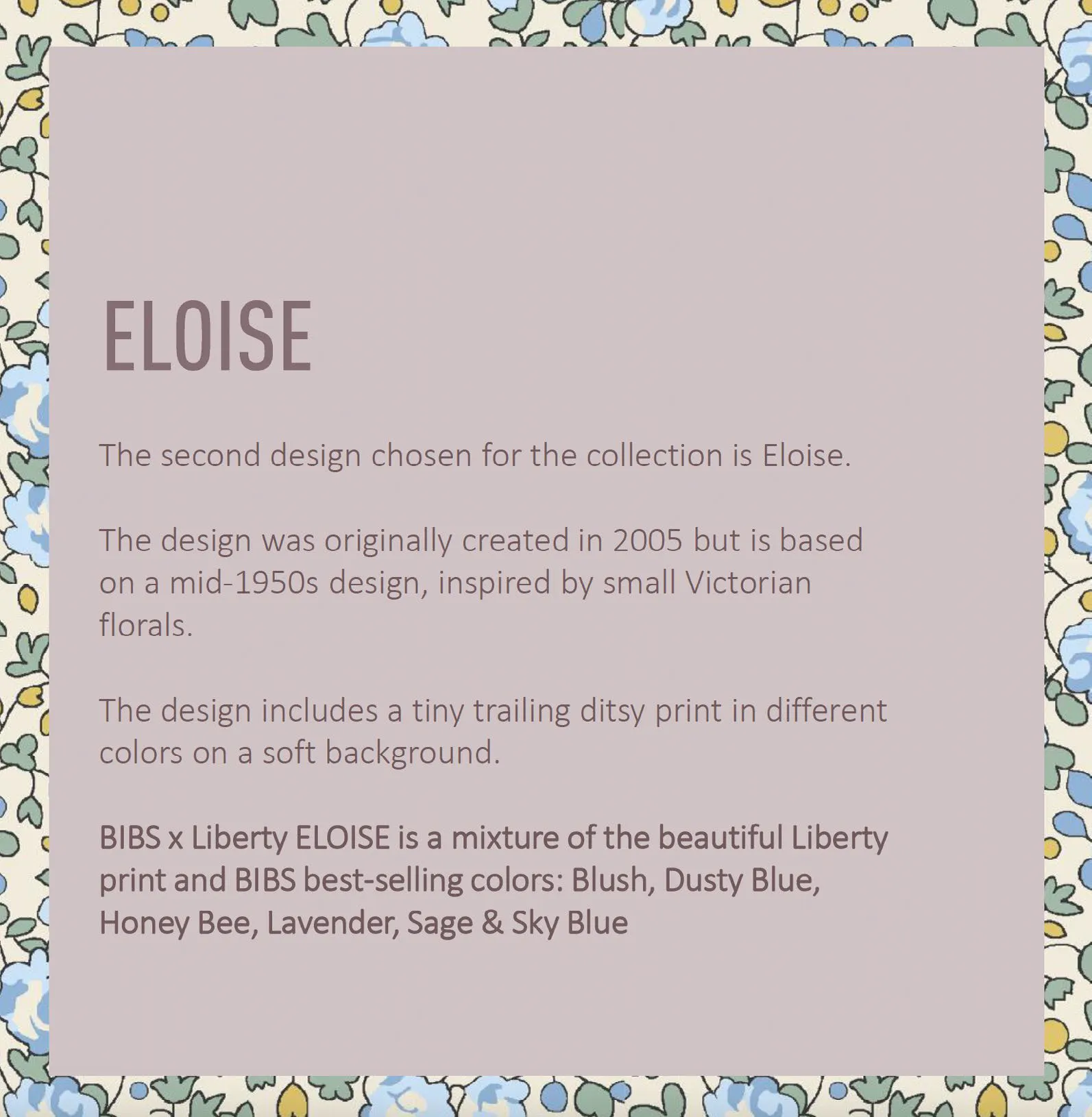 BIBS Paci Box | Liberty Eloise | Ivory