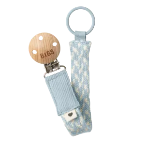 BIBS Paci Braid | Baby Blue/Ivory