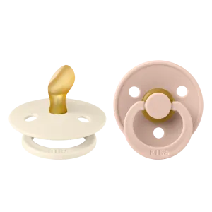 BIBS Pacifier ANATOMICAL Duo - Ivory   Blush