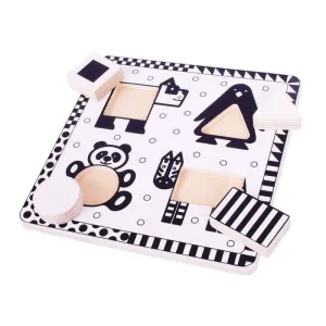 Big Jigs Black And White Puzzle Animals
