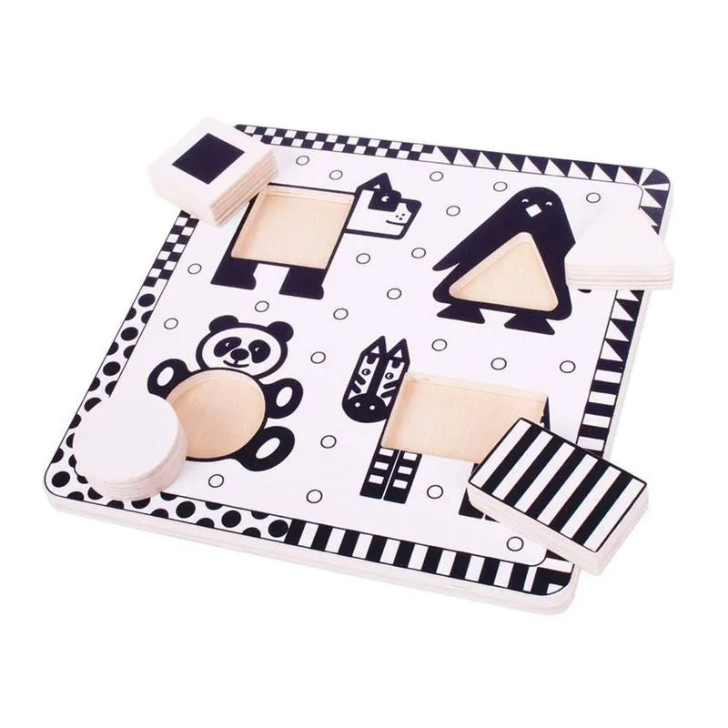 Big Jigs Black And White Puzzle Animals