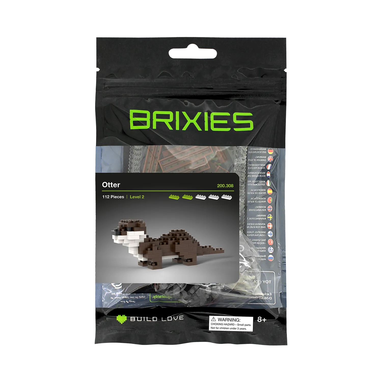 Brixies Small Zip Bag Otter