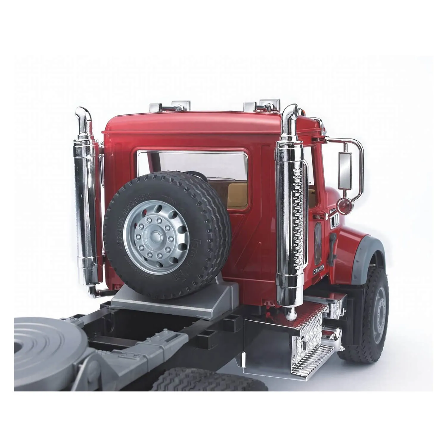 Bruder Pro Series 1:16 Scale Mack Granite Flatbed Truck w JCB Backhoe