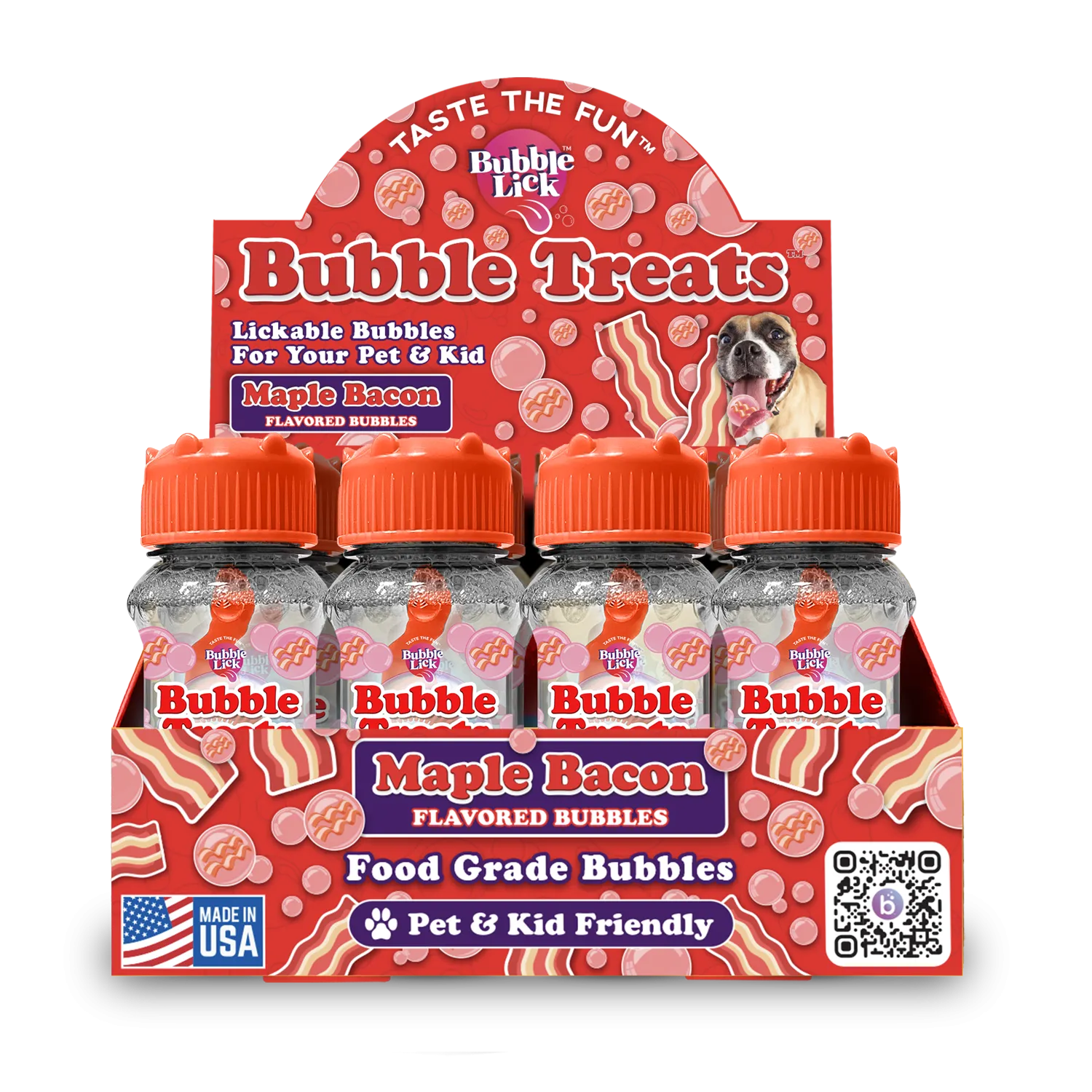 BubbleLick Bubble Treats Maple Bacon Flavored Bubbles for Pets