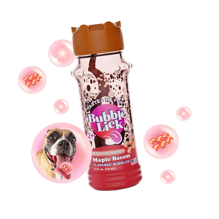 BubbleLick Bubble Treats Maple Bacon Flavored Bubbles for Pets