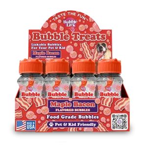 BubbleLick Bubble Treats Maple Bacon Flavored Bubbles for Pets