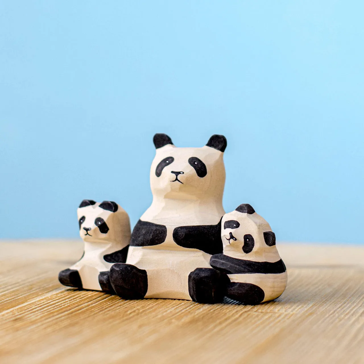 Bumbu Wooden Animal Jungle | Panda Bear Family and Tree SET