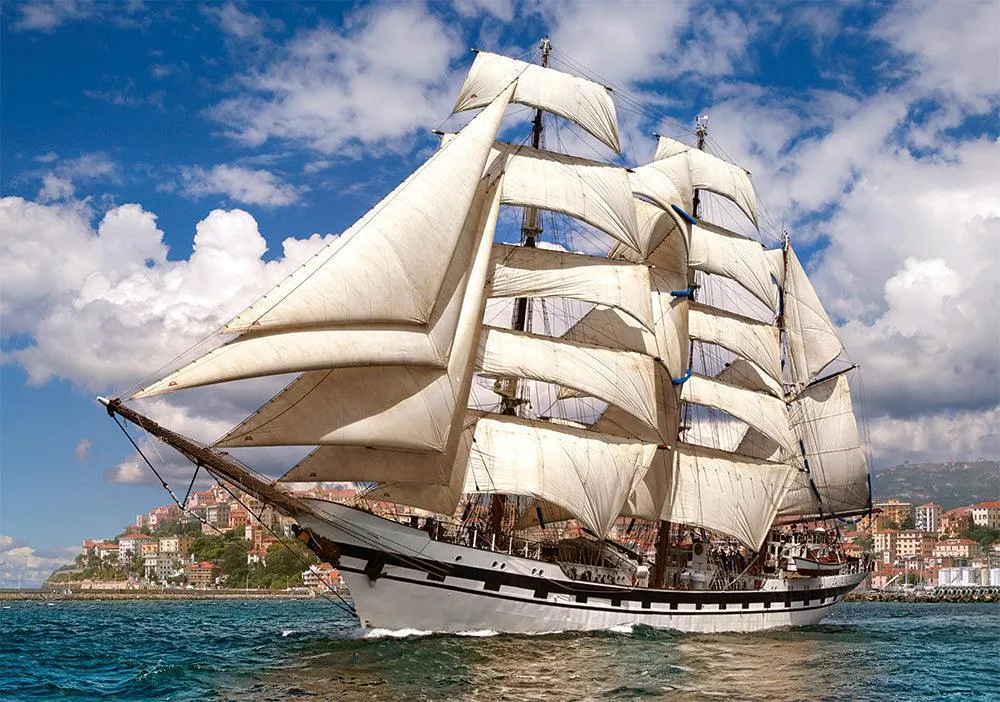 Castorland 500 Piece Jigsaw Puzzle - Tall Ship Leaving Harbour