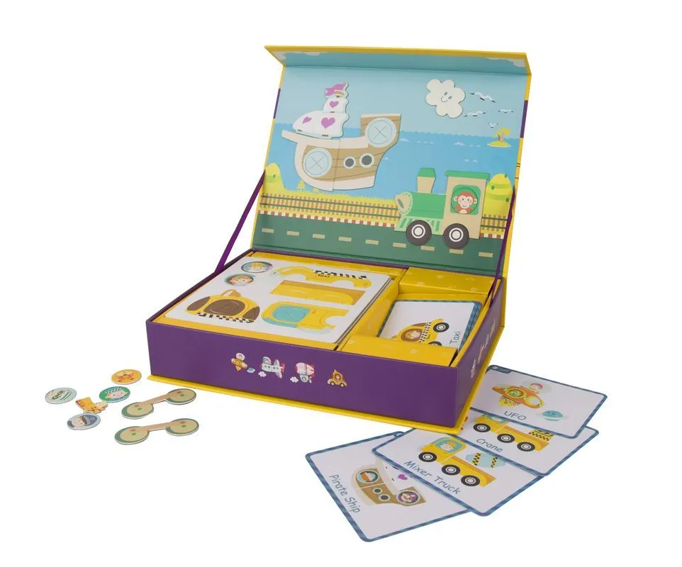Classic World Magnetic Traffic & Transportation Puzzle Box