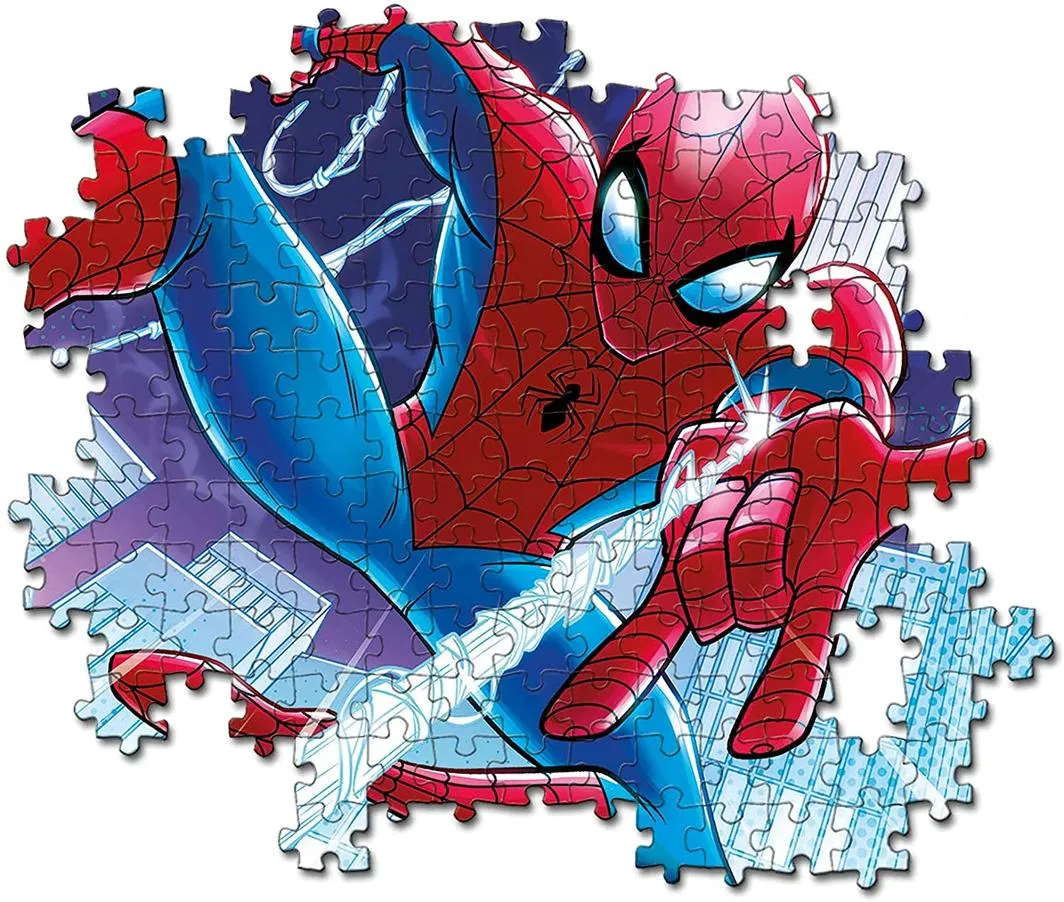 Clementoni 104 Piece SupeRColor Glowing Lights Puzzle Marvel Spider-Man Web Shooting