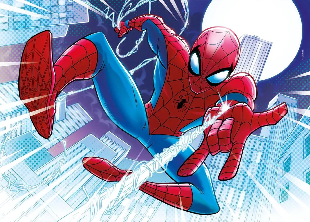 Clementoni 104 Piece SupeRColor Glowing Lights Puzzle Marvel Spider-Man Web Shooting