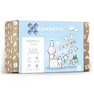Connetix Magnetic Tiles Clear Starter Pack 34 pc
