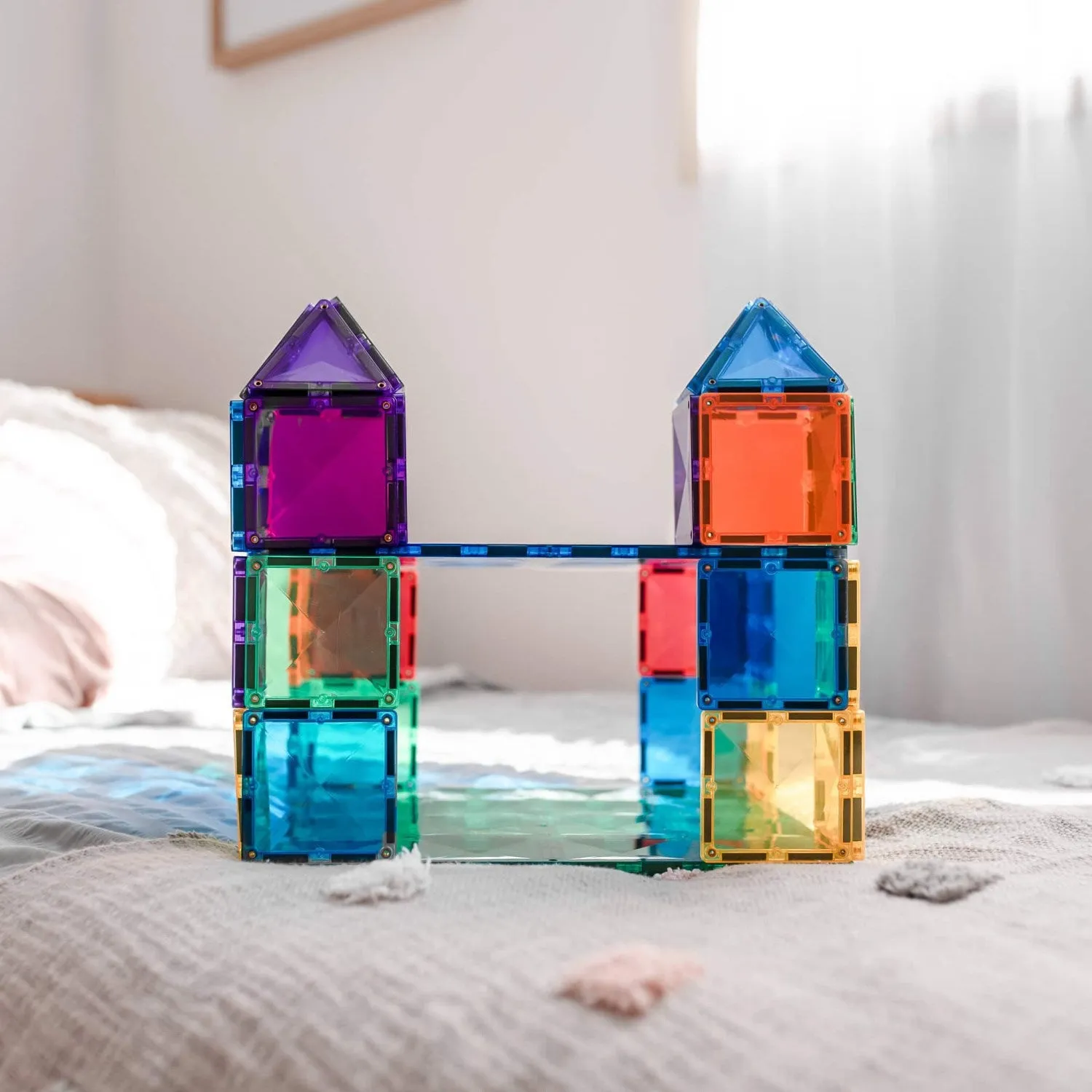 Connetix Rainbow Blue & Green Base Plate Pack 2 Pieces