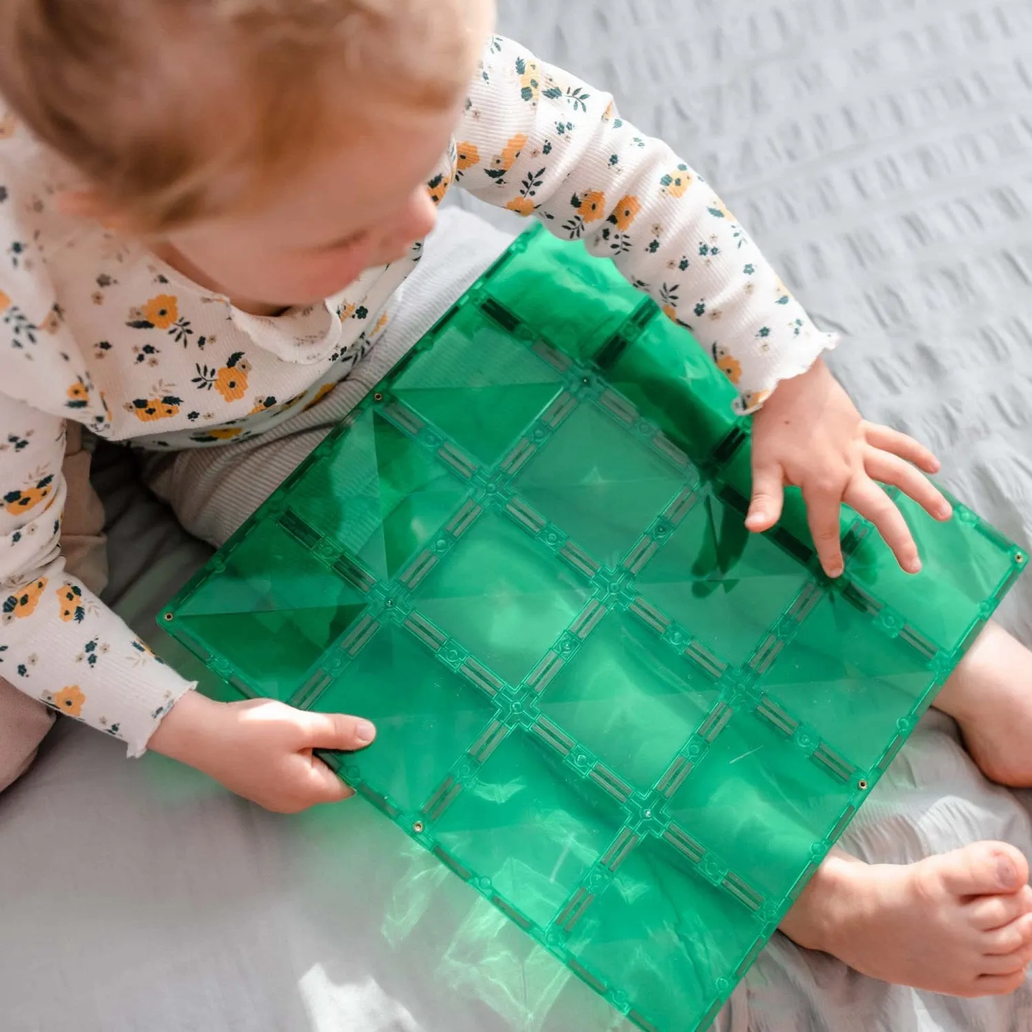 Connetix Rainbow Blue & Green Base Plate Pack 2 Pieces