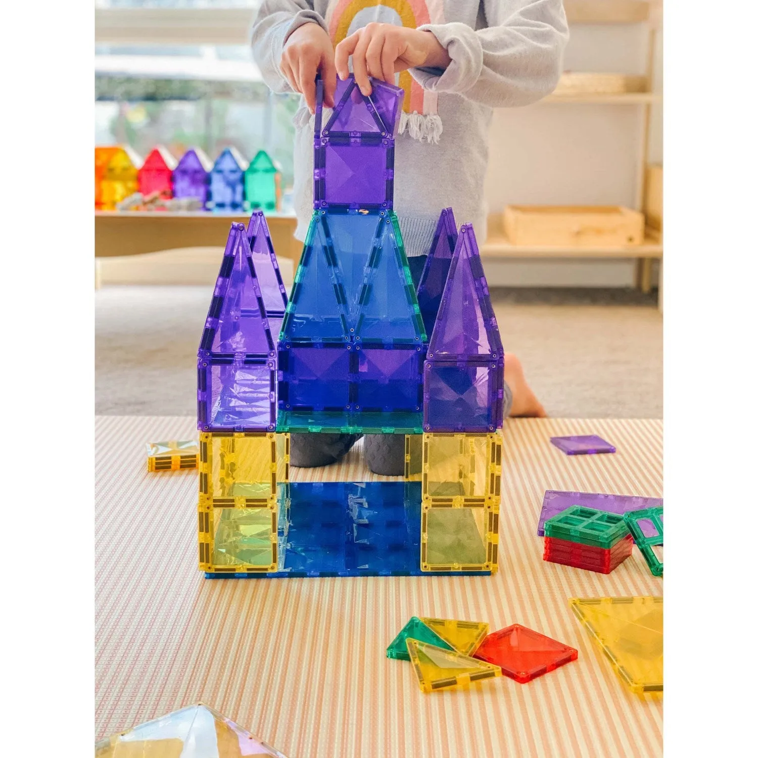 Connetix Rainbow Blue & Green Base Plate Pack 2 Pieces