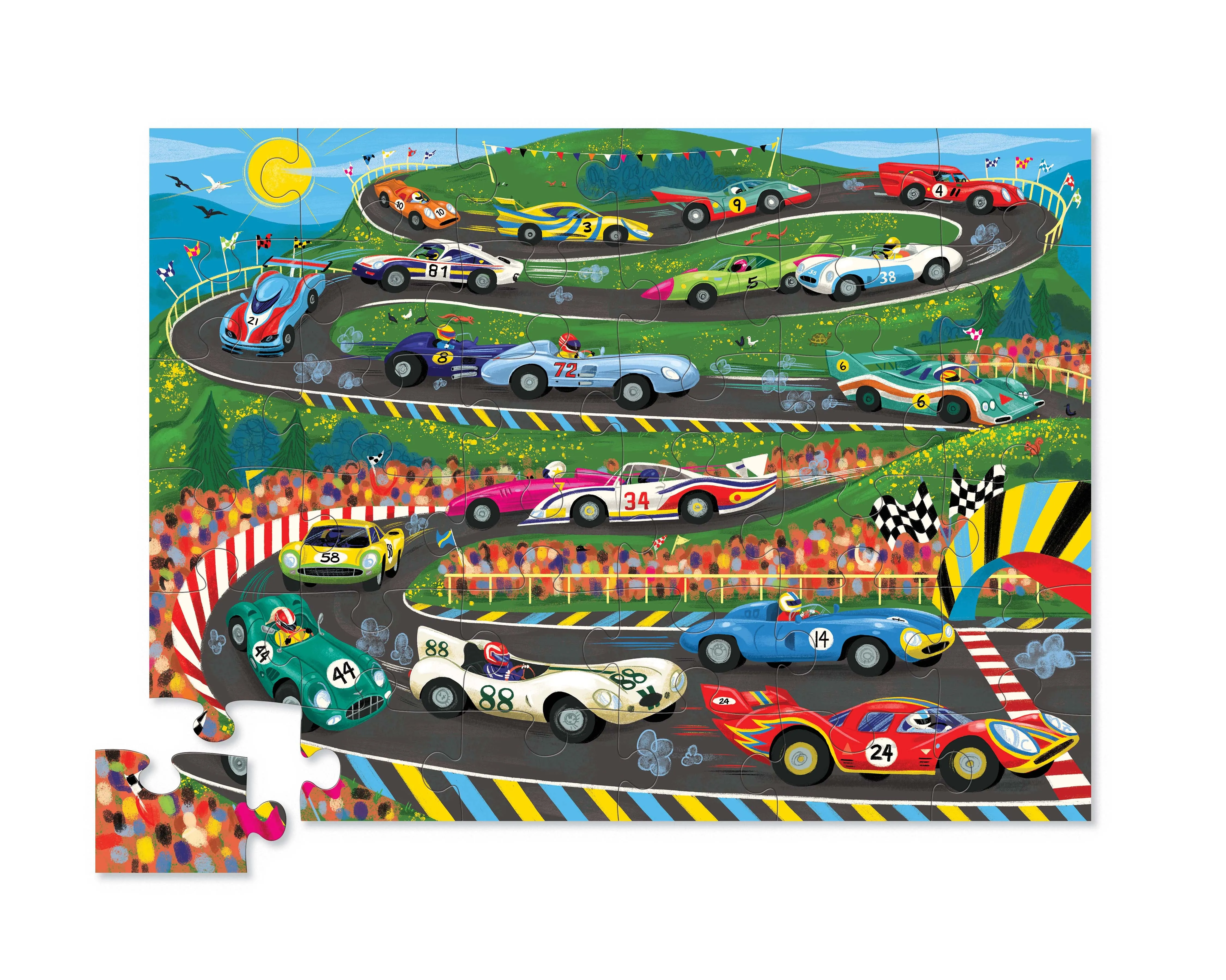 Crocodile Creek 36 Piece Floor Puzzle Race Day