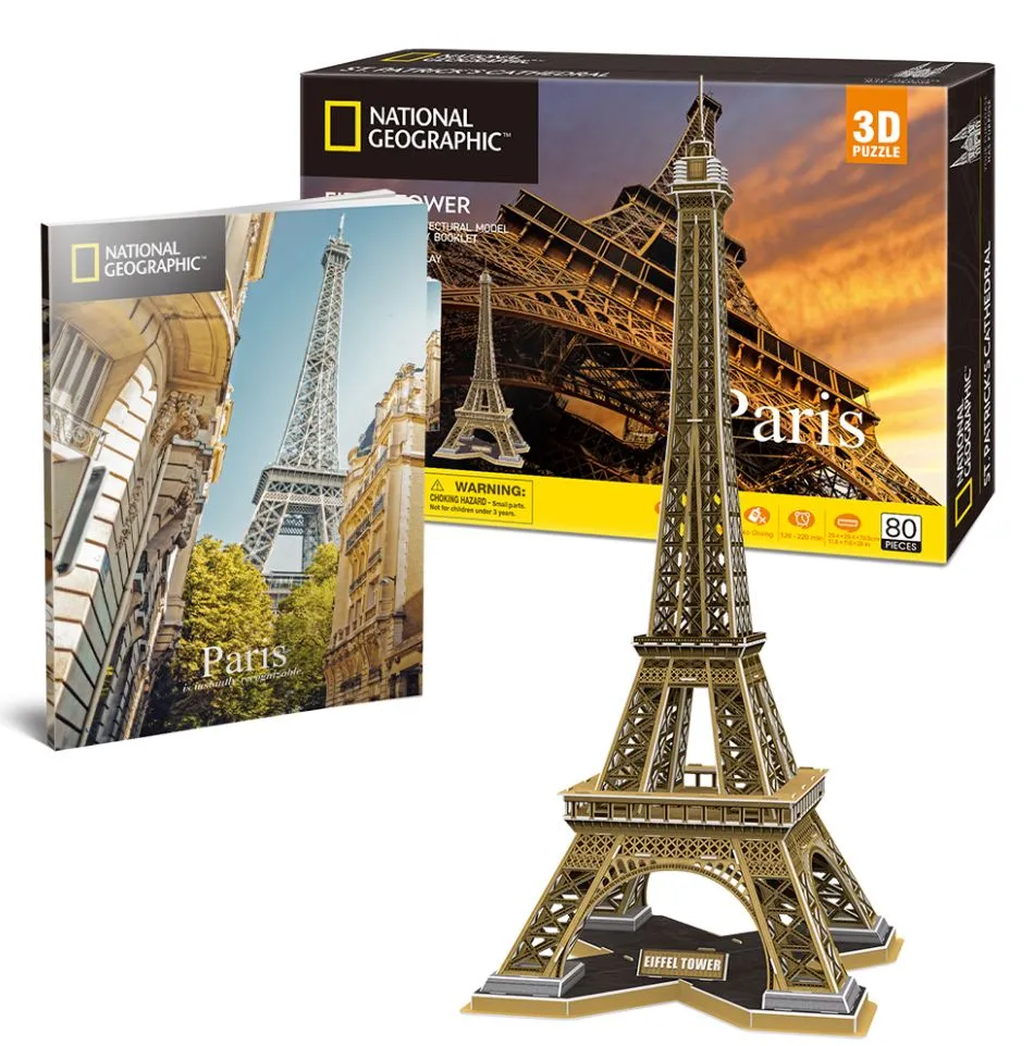 Cubic Fun National Geographic 3D Puzzle Eiffel Tower Paris