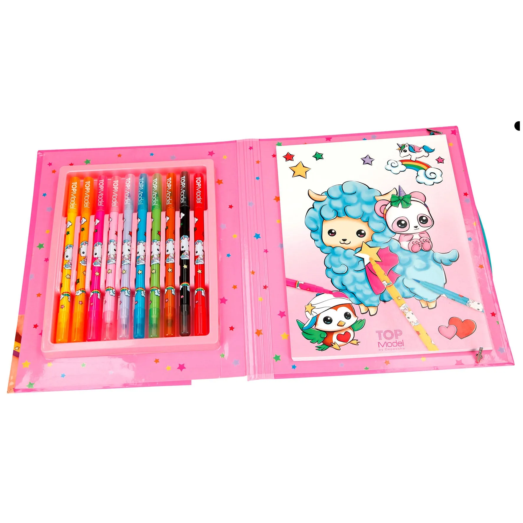 Depesche Mangamodel Cute Friends Creatice Folder with 10 Feltpens