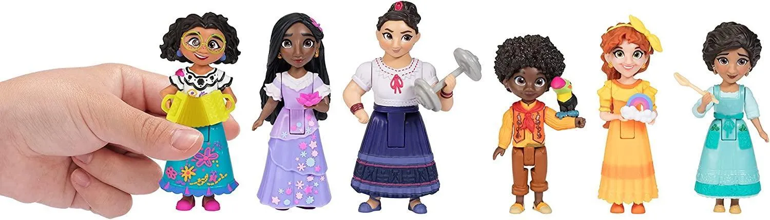Disney Encanto Doll Figures, The Madrigal Family 6-Pack Set