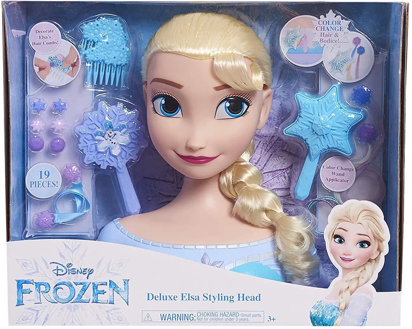 Disney Frozen 2 Deluxe Elsa Snow Queen Deluxe Styling Head