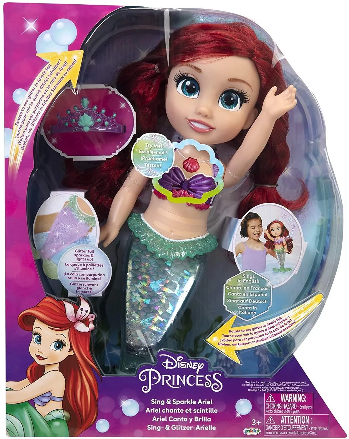 Disney Princess Ariel Shine and Sparkle Doll 38 cm