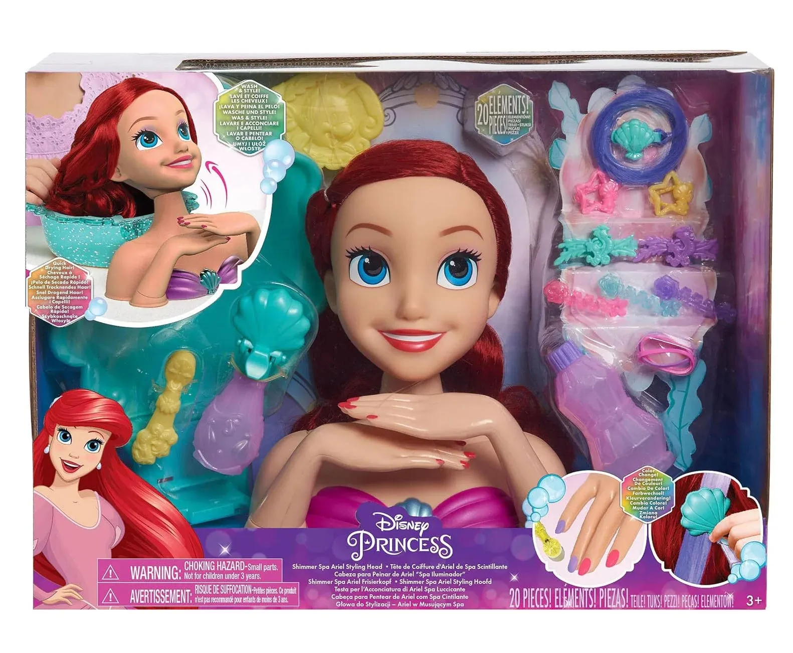 Disney Princess Feature Spa Styling Head - Ariel