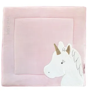 Doudou et Compagnie Bear Playpen Mat, Pink/Gold 100 x 100 cm