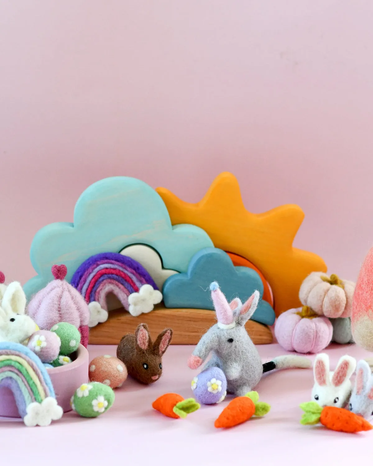 Easter Felt Polka Dot Eggs - Set of 6