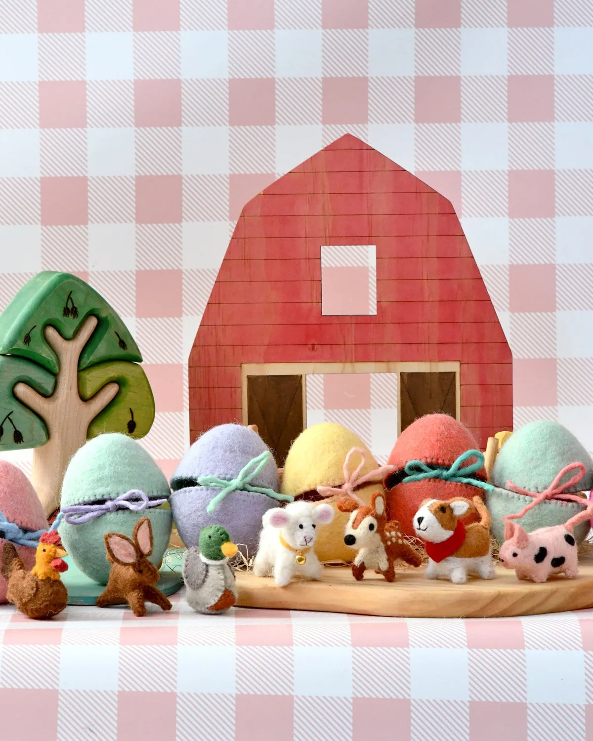 Easter Felt Surprise Egg | Yellow with Lamb Inside