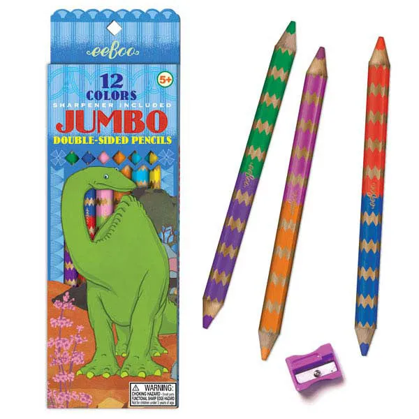 eeBoo Dinosaur 6 Double Sided Pencils
