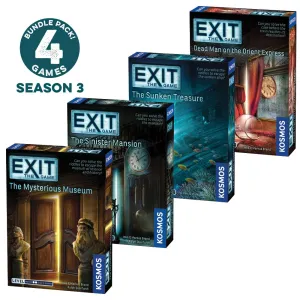 EXIT: The Game, Season 3. Four-Pack: Dead Man on the Orient Express, The Sinister Mansion, The Sunken Treasure, and The Mysterious Museum