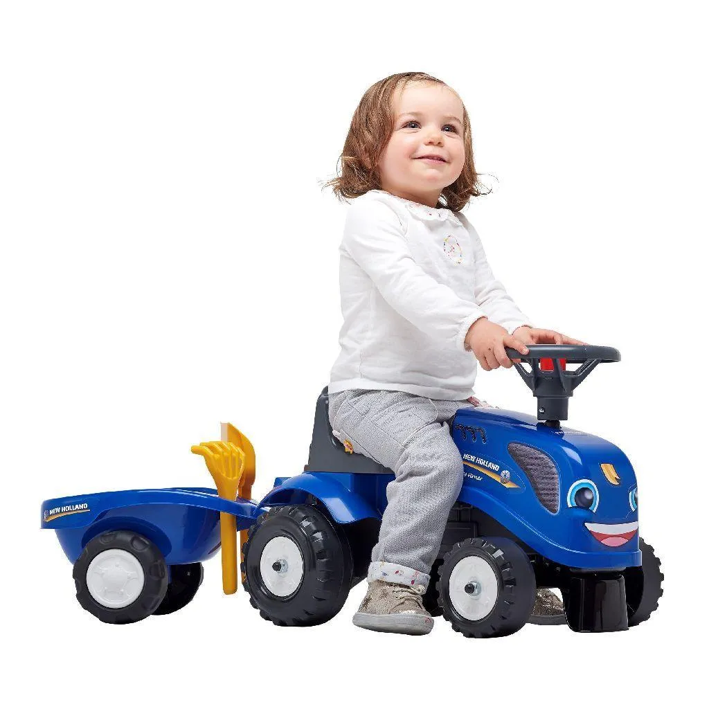 Falk Baby New Holland Ride-On Toddler Tractor Set