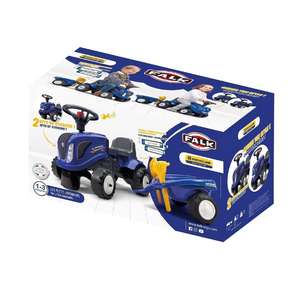 Falk Baby New Holland Ride-On Toddler Tractor Set