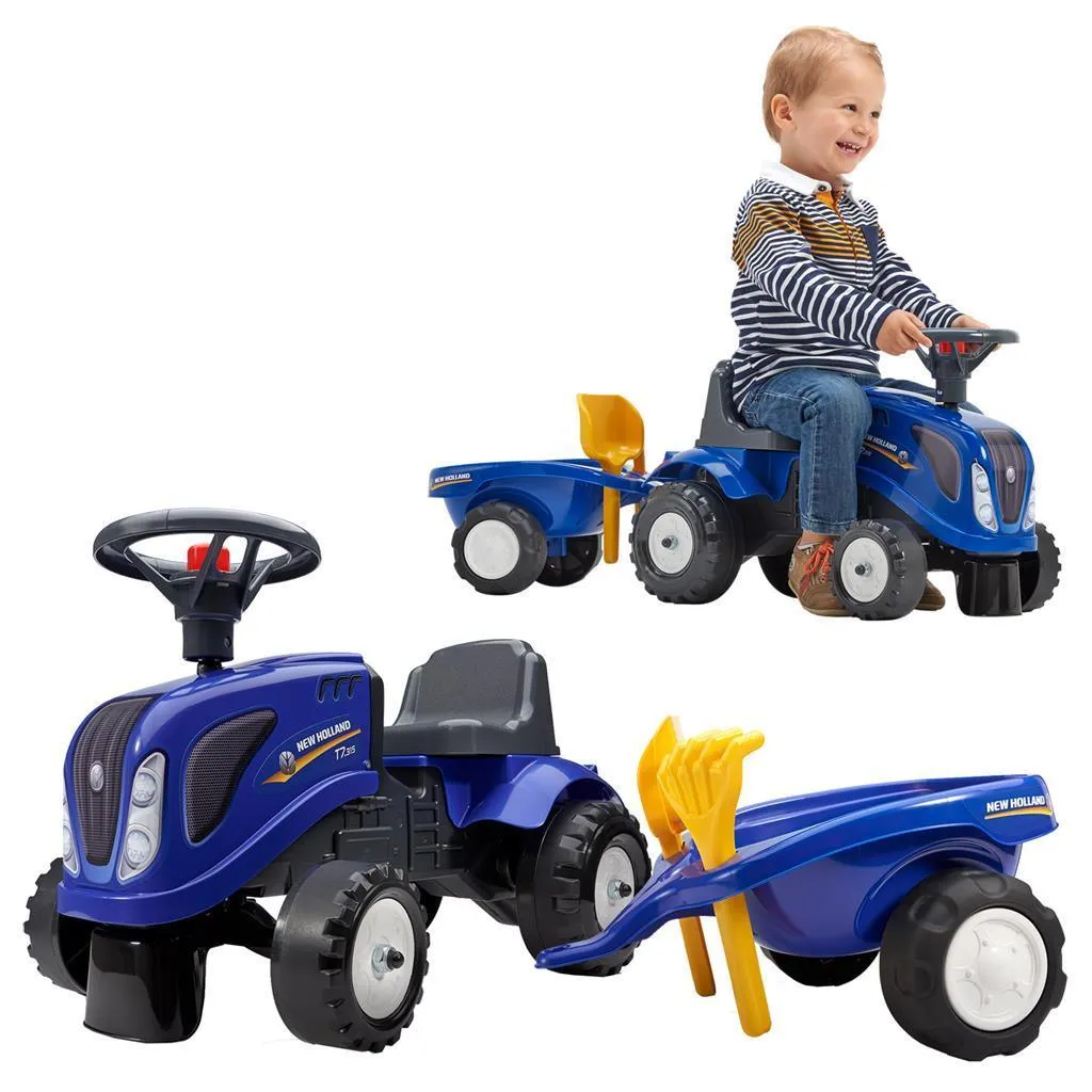 Falk Baby New Holland Ride-On Toddler Tractor Set