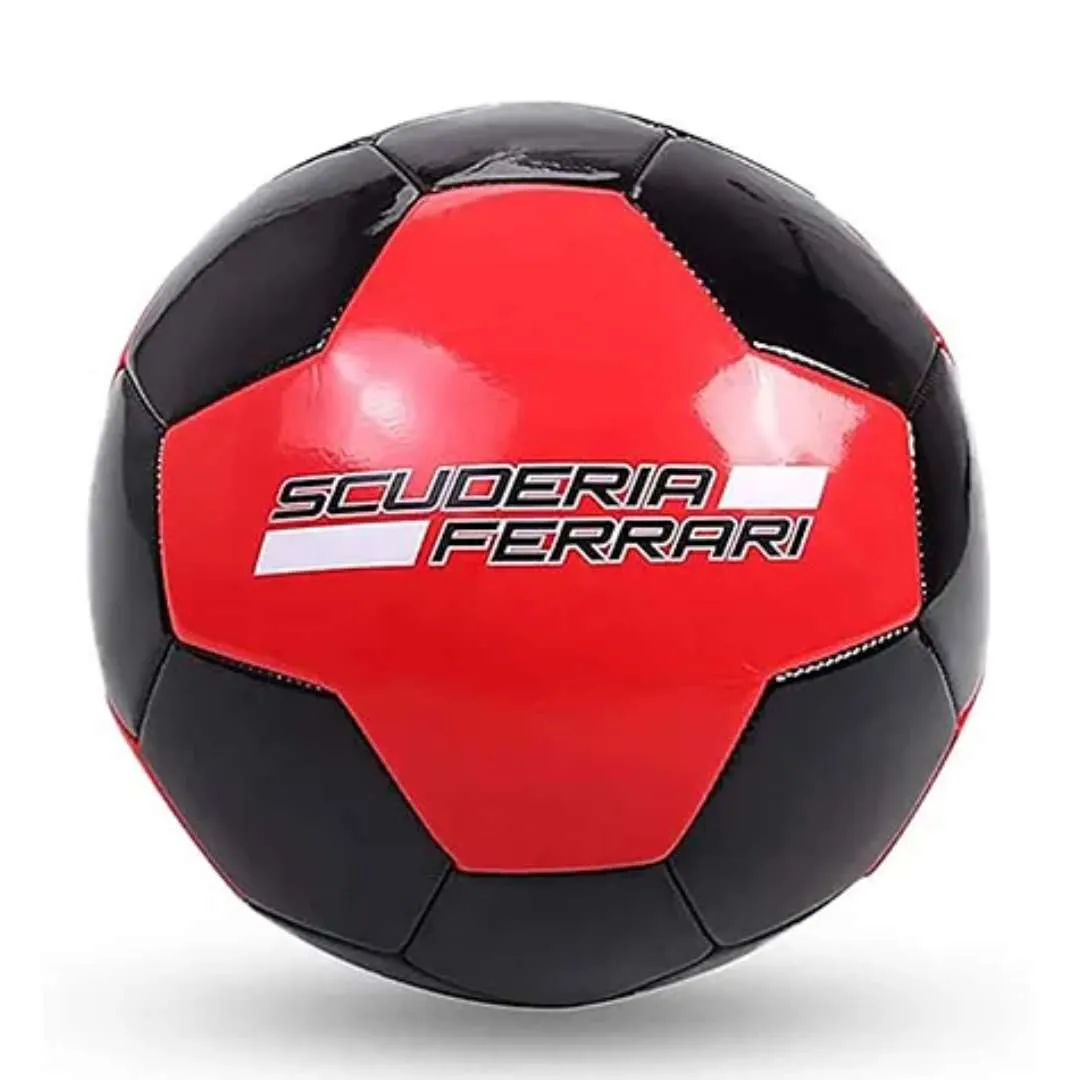 FERRARI MACHINE SEWING SOCCER BALL-  BLACK-RED Size 5 by Mesuca