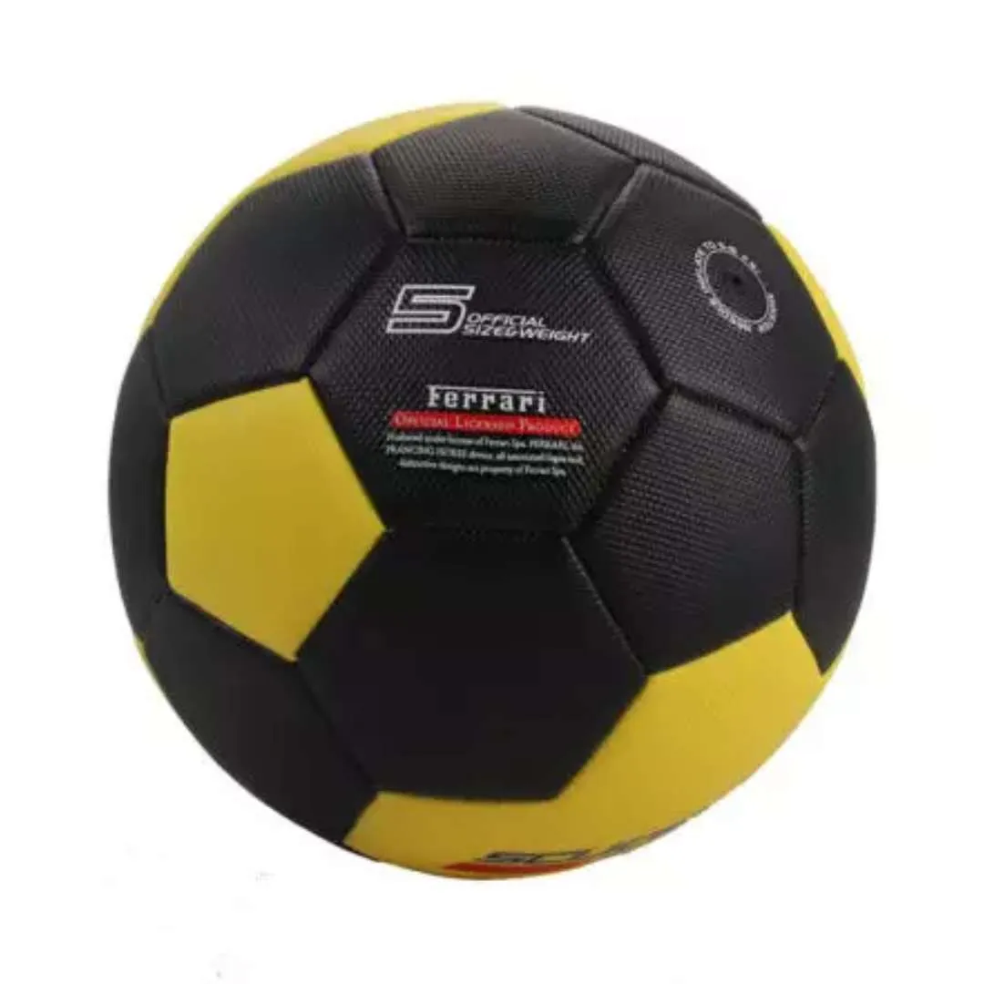 FERRARI MACHINE SEWING SOCCER BALL BLACK-YELLOW Size 5 By Mesuca