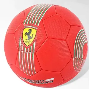 FERRARI SIZE 5 MACHINE SEWING SOCCER BALL RED BY MESUCA