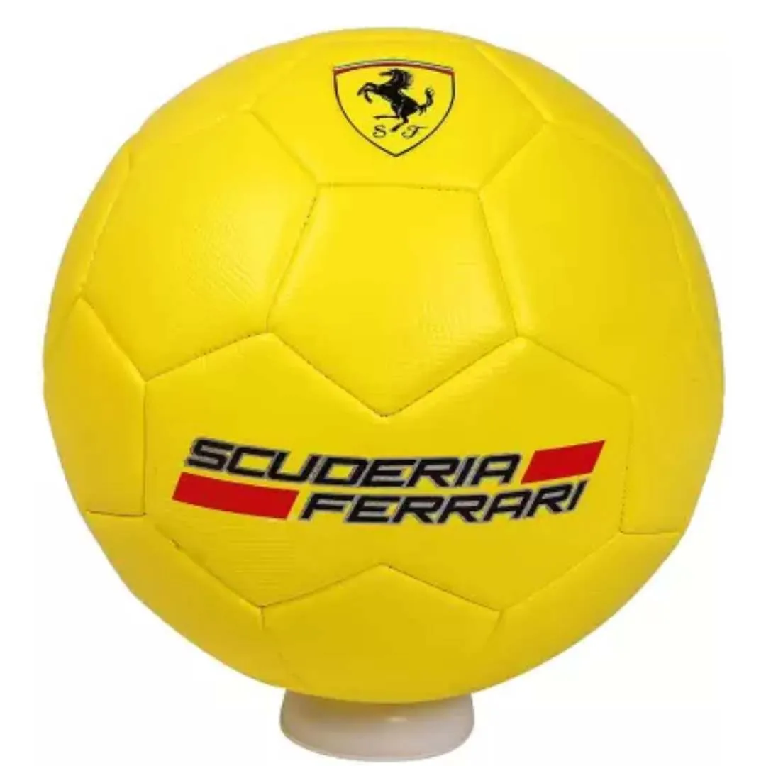 FERRARI Size 5 MACHINE SEWING SOCCER BALL- YELLOW BY MESUCA