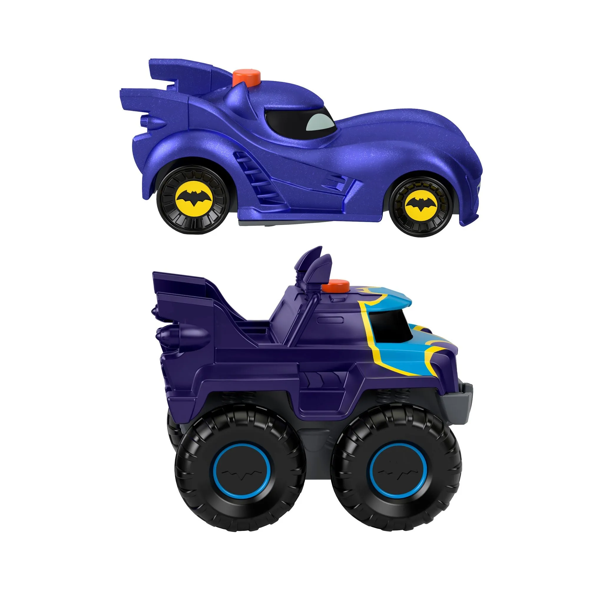 Fisher-Price Batwheels 1:55 Light Up 2 Pack-Batmobile & Buff