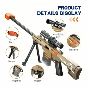 Foam Blaster 76cm Toy Gun Rifle with Soft Bullets
