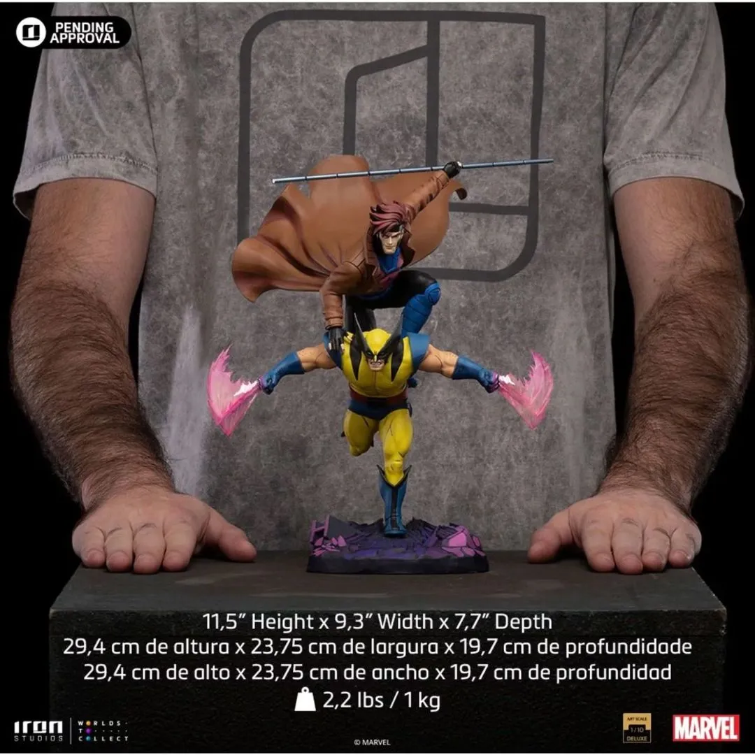 Gambit & Wolverine Deluxe Statue By Iron Studios